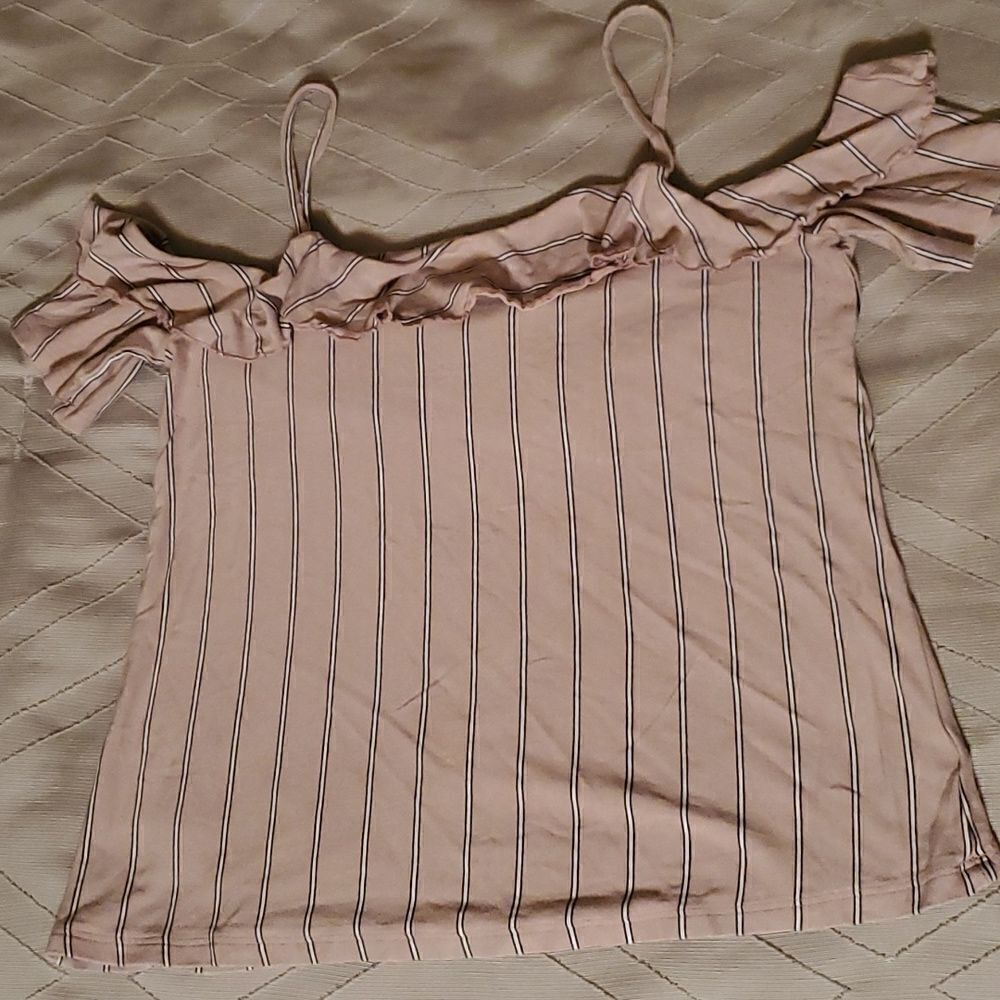 American Eagle Short Sleeve Cold Shoulder Soft & Sexy Tee Sz SM
